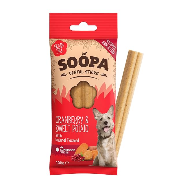 Foto 2 de 8 de Soopa Arándanos y Patatas Dulces Dentales para Perro, 100 g