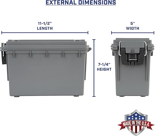 Miniatura 48 de Sheffield 12632 - Caja apilable para munición calibre .30, resiste al agua y al polvo, con cerradura y asa, para equipo de caza, suministros