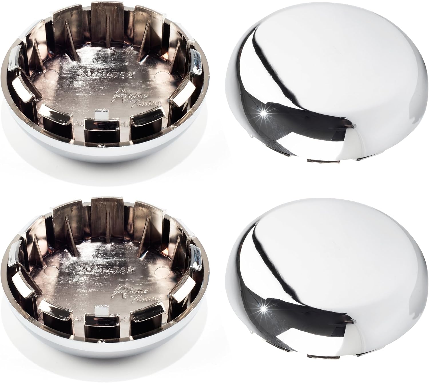 4Pcs Wheel Center Caps for Chevy 1995-2005 Blazer 1995-2004 S10 Wheel Rim Outer 77.5mm(3.05in) Inner 66mm(2.60in) Chrome Hub Caps, Replacement 15661030 15708890