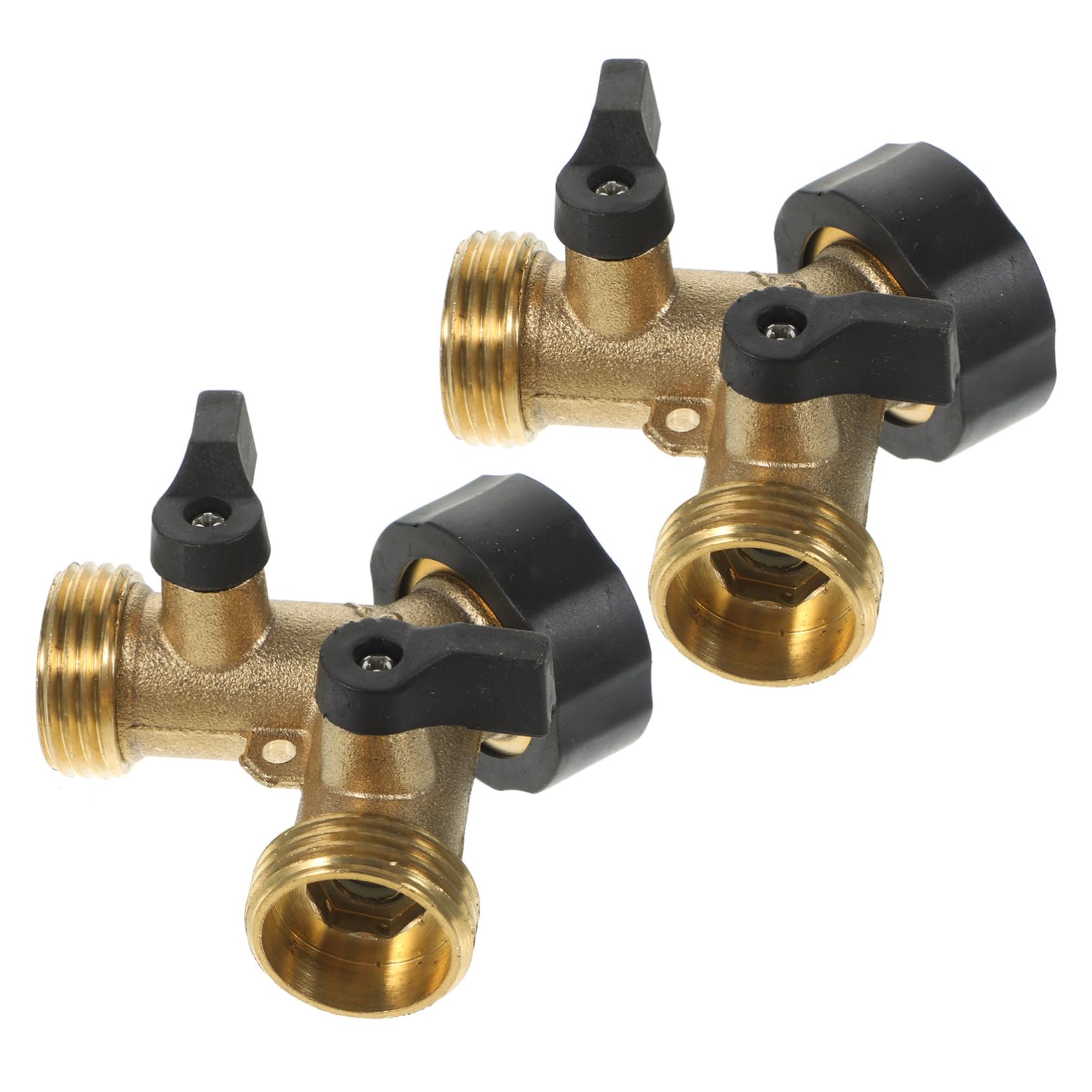 SUPVOX 2pezzi Sdoppiatore y per Tubo Flessibile da Giardino in Ottone Connettore Doppia Via per Tubo Flessibile Divisore per Rubinetto Accessori per di Ricambio per