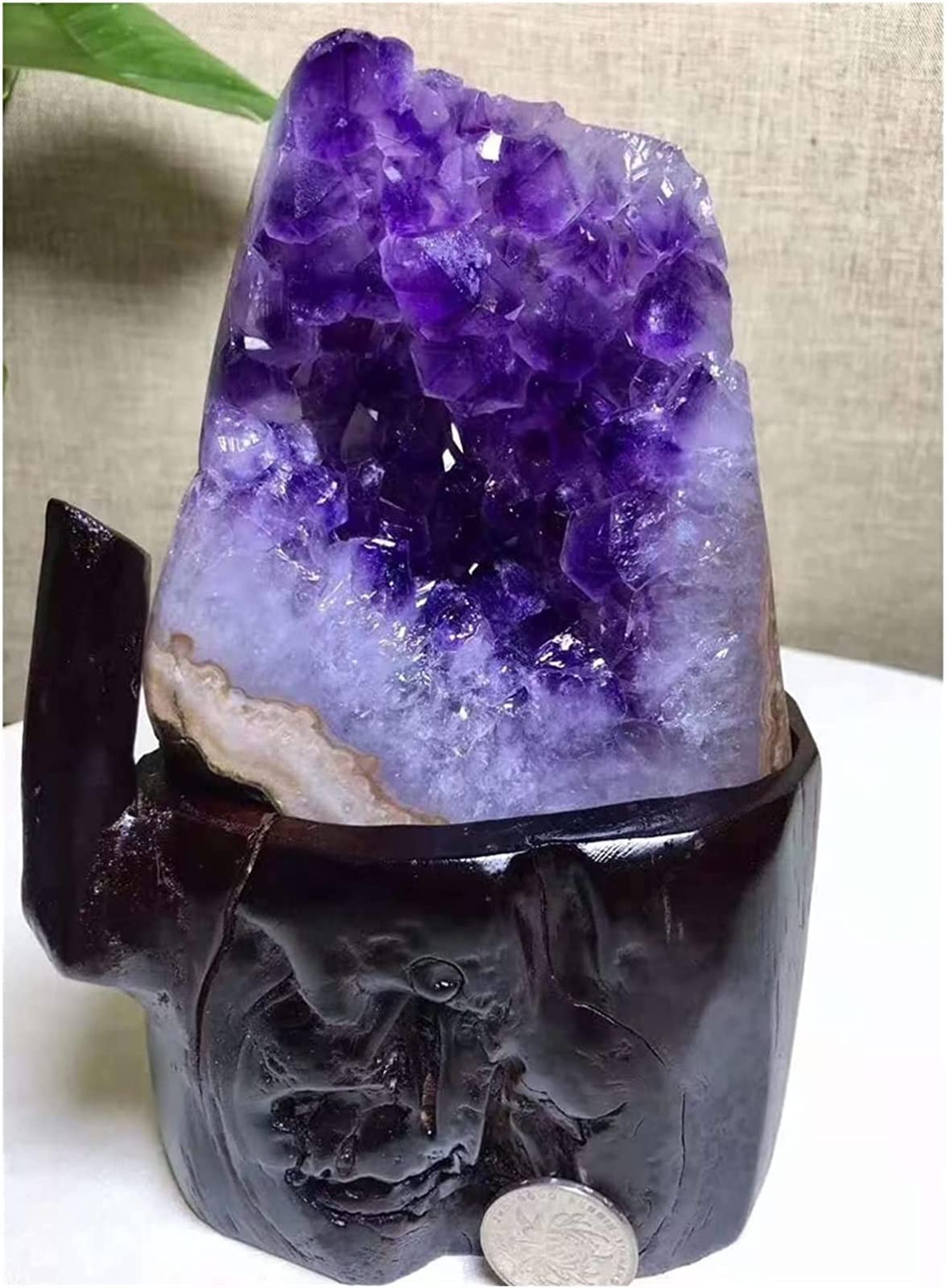 Piedras naturales amatista cueva de cristal para decoración feng shui