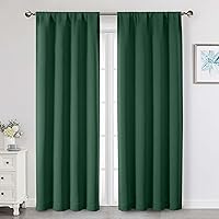 Vista 140 de Cortinas opacas para dormitorio, sala de estar, juego de 2 paneles de 54 pulgadas de largo, cortinas de oscurecimiento de habitación con aislamiento