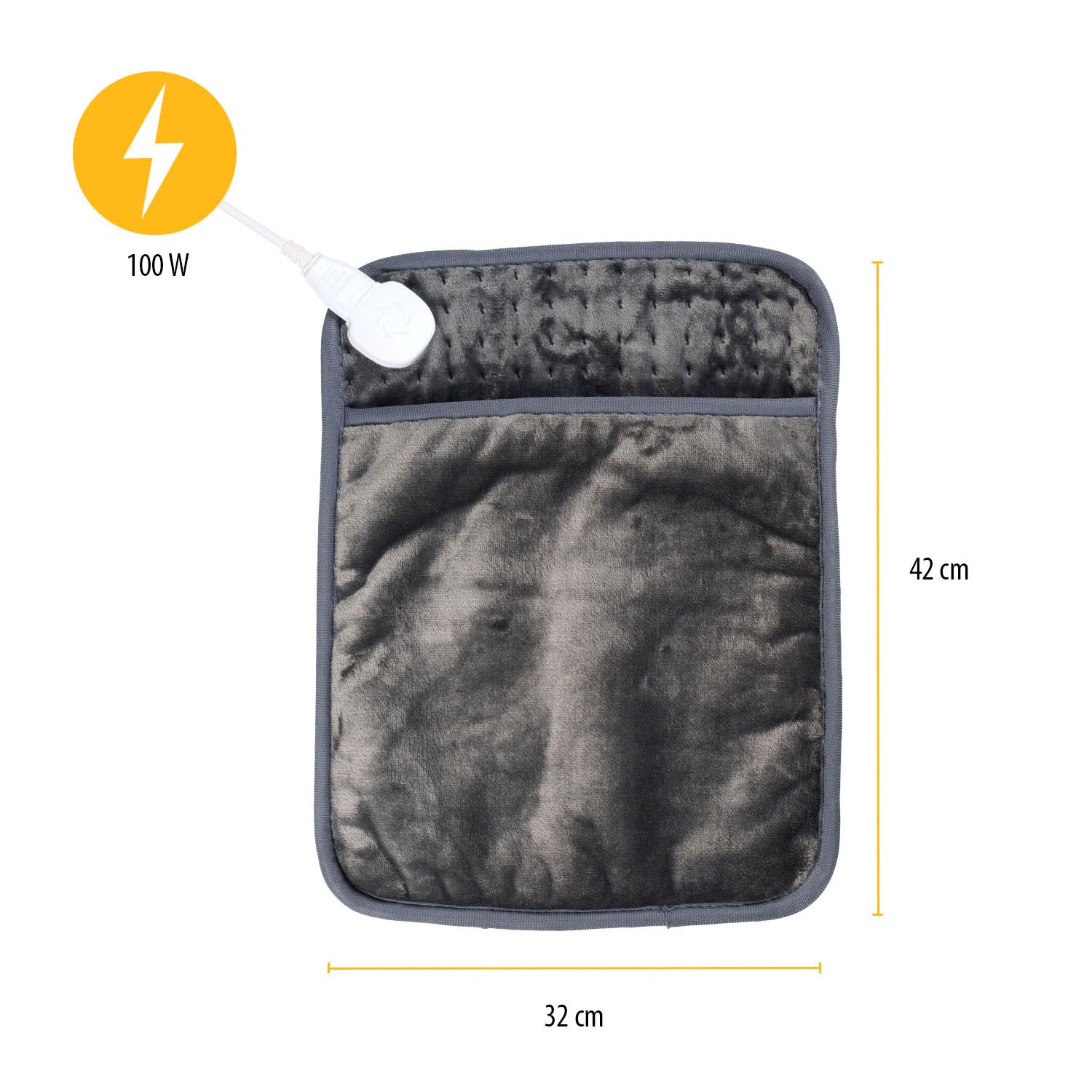 Tristar Scaldamani e Scaldapiedi Multifunzionale, Termocuscino 42x32 cm, 6 Livelli di Calore 40–65°C, Comando Digitale Removibile, Lavabile in Lavatrice, Spegnimento Automatico 90 Min, BW-4771