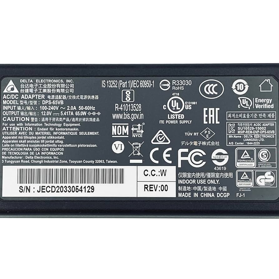 DELTA ELECTRONICS ACアダプター DPS-65VB LPS DELTA ELECTRONICS ACアダプター DPS-65VB LPS 電源ユニット