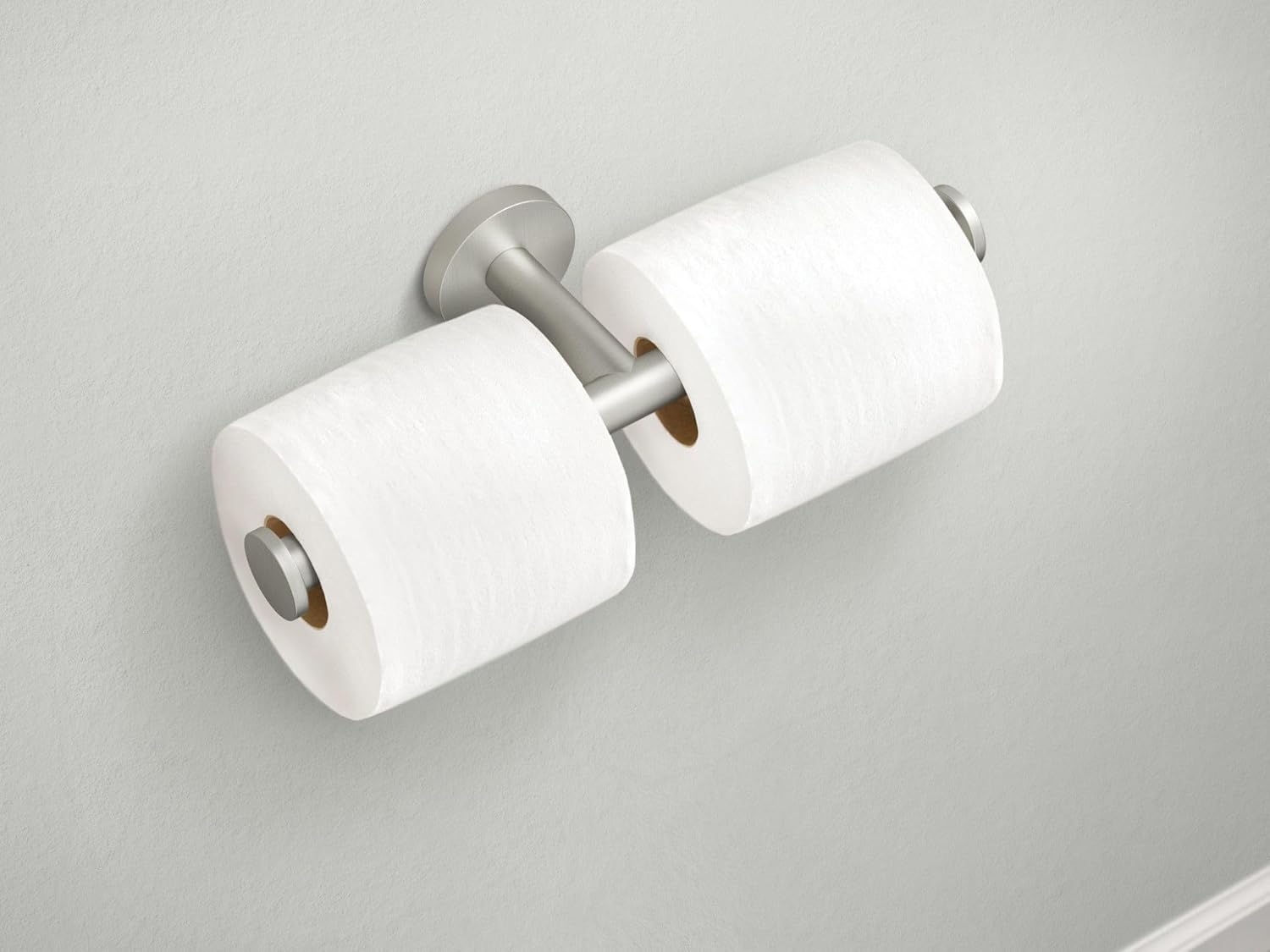 Moen Y5788BN Arlys Collection Modern Bathroom Double Toilet Paper Holder, Brushed Nickel