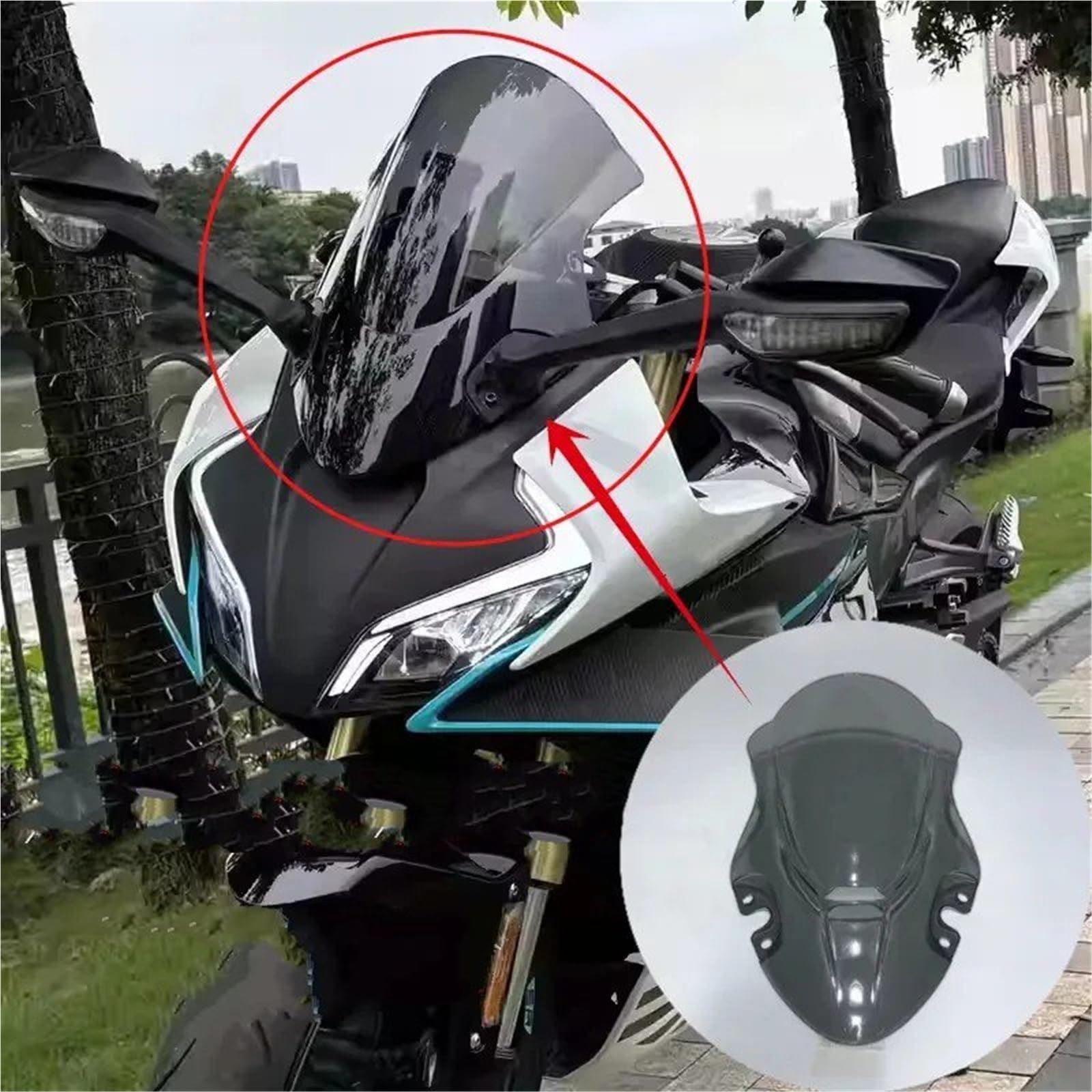 Dla CFMOTO Dla 450SR Dla 450 SR 2022-2023 Osłona Przed Wiatrem Przednia Szyba Skutera Spojler Akcesoria Ochronne Szyba przednia motocyklowa