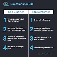 Vista 8 de Kit Químico MAV AquaDoc para Jacuzzi - Incluye clarificador de agua de 16oz y antiespumante de 16oz para jacuzzis