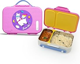 rabitat Munchbee Pro Stainless Steel Kids Lunch Box 850ml- Food-Grade Steel Bento Tiffin | 2-Year Brand Warranty | Spill-Proof Flick-Lock | 3 Compartments, BPA-Free, School-Safe | Chatter Box