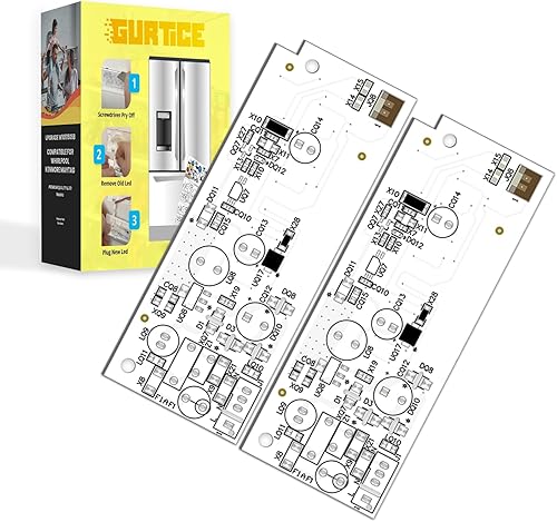 Juego de 2 luces LED W10515057 compatibles con el refrigerador congelador Whirlpool Kenmore Maytag, sustituye a W10398007, W10522611, AP6022533