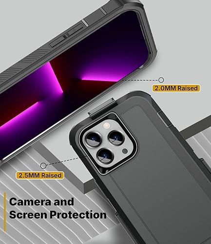 Miniatura 9 de MOTIVE Funda diseñada para iPhone 13 Pro con clip para cinturón, funda protectora, resistente y protección de grado militar de cuatro capas para