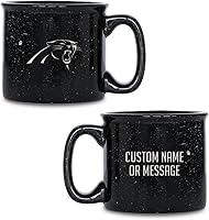 Vista 22 de Rico Industries NFL New York Giants - Taza de café personalizada de 12 onzas con logotipo grabado con láser profundo, taza de cerámica para acampar