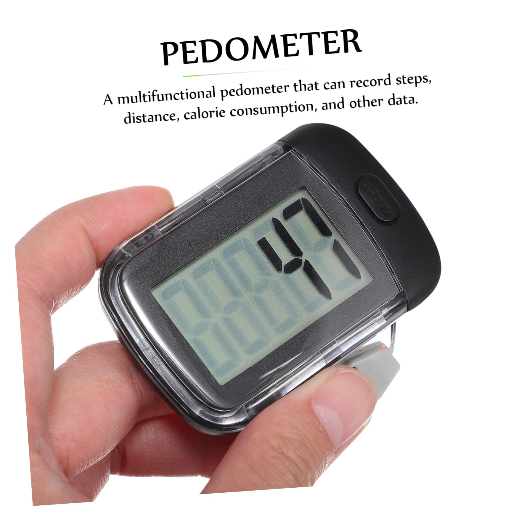 Pédomètre Capteur Marche Seniors Portable Petit Compteur De Précis Comptoir Mesure Montre Compteur De Clip sur Podomètre Traqueur avec Pince Agrafe Noir Plastique
