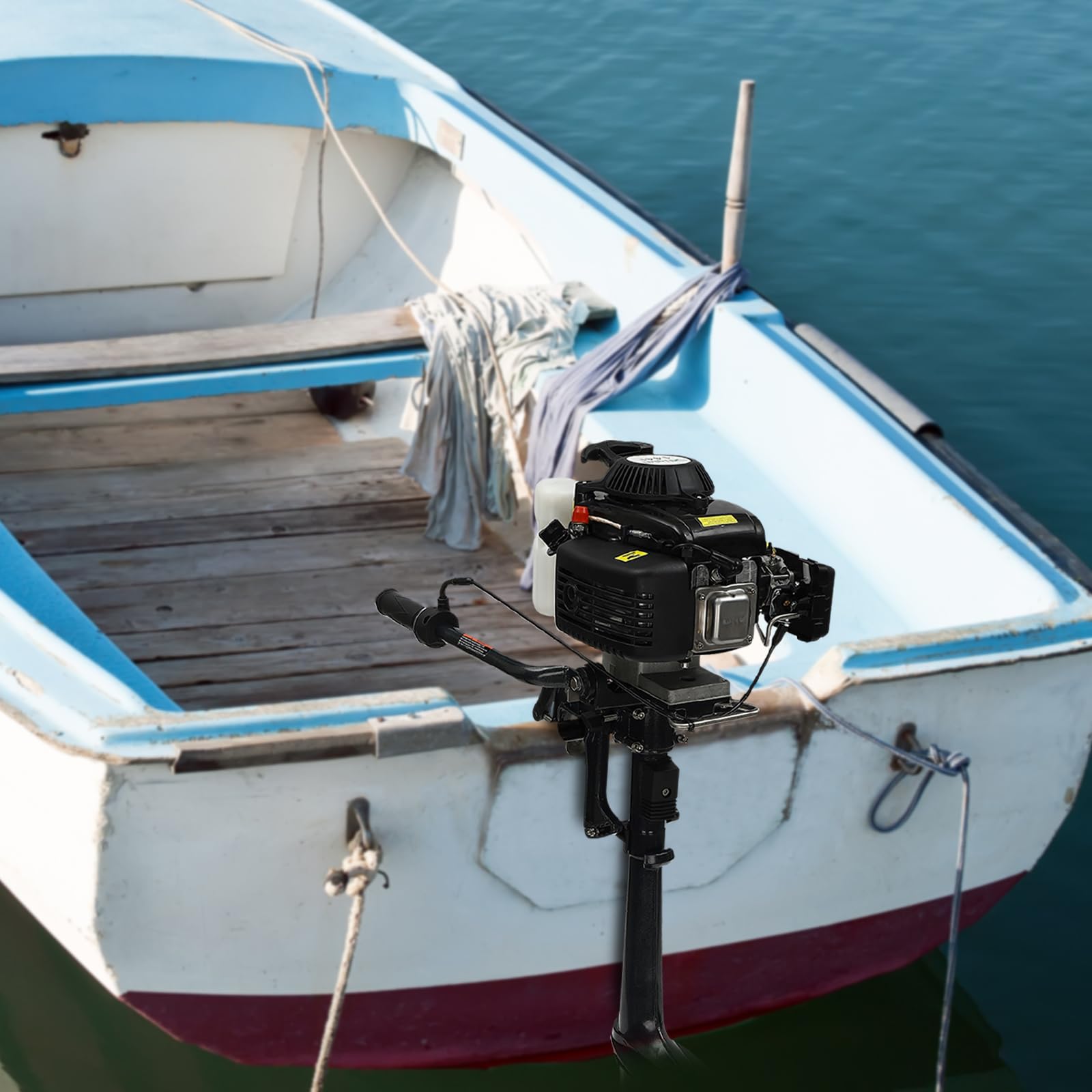 Motore fuoribordo da 3 CV a 4 tempi, motore fuoribordo barca, 1,2 litri, accensione CDI, 2,2 kW, 5500 giri/min, per barche da pesca, canoe e avventure all'aria aperta