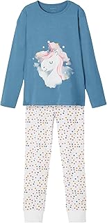 NAME IT Girl’s Organic Cotton Unicorn Print Sleepwear Set