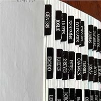 Vista 5 de Spanish Laminated Bible Tabs, pestañas para biblia en español, Reposition Large Print Stickers, Easy to Read and Apply Bible Tabs for Women and Man