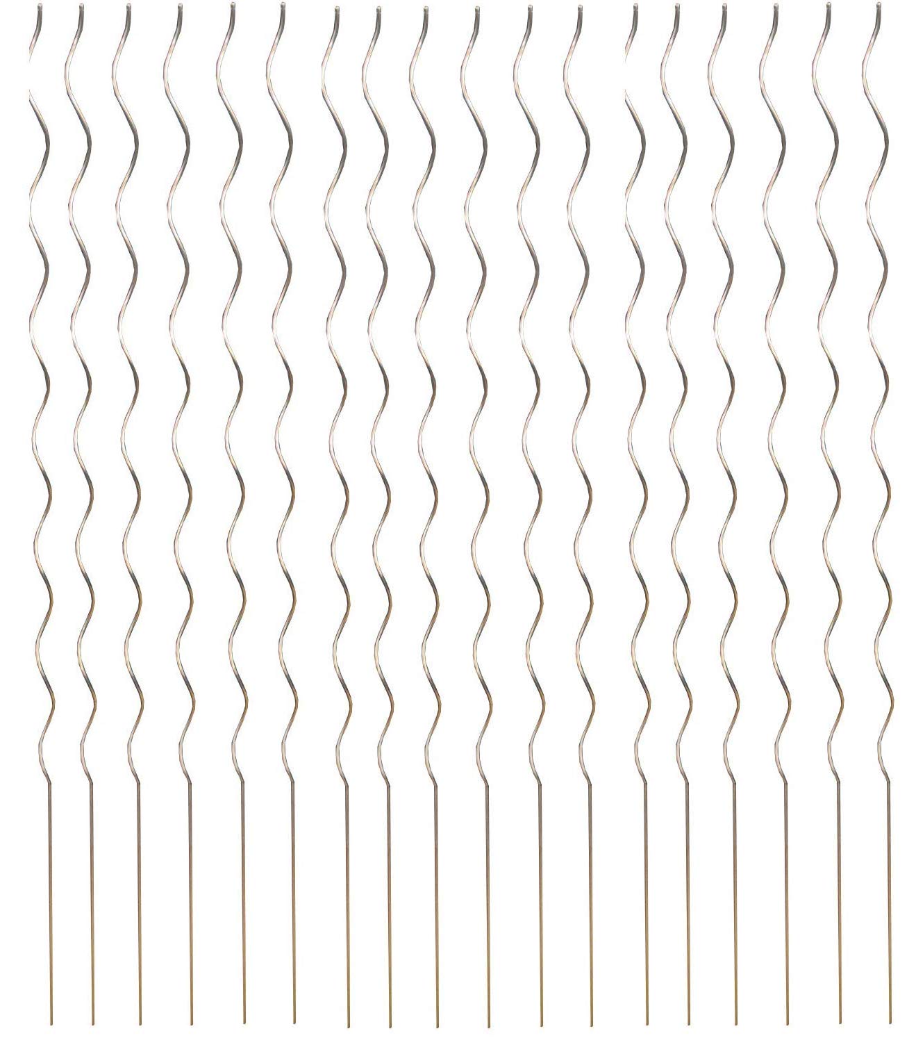 Selections Tomato Spiral Support Metal Stakes Galvanised Pack of 18 (1.6m)