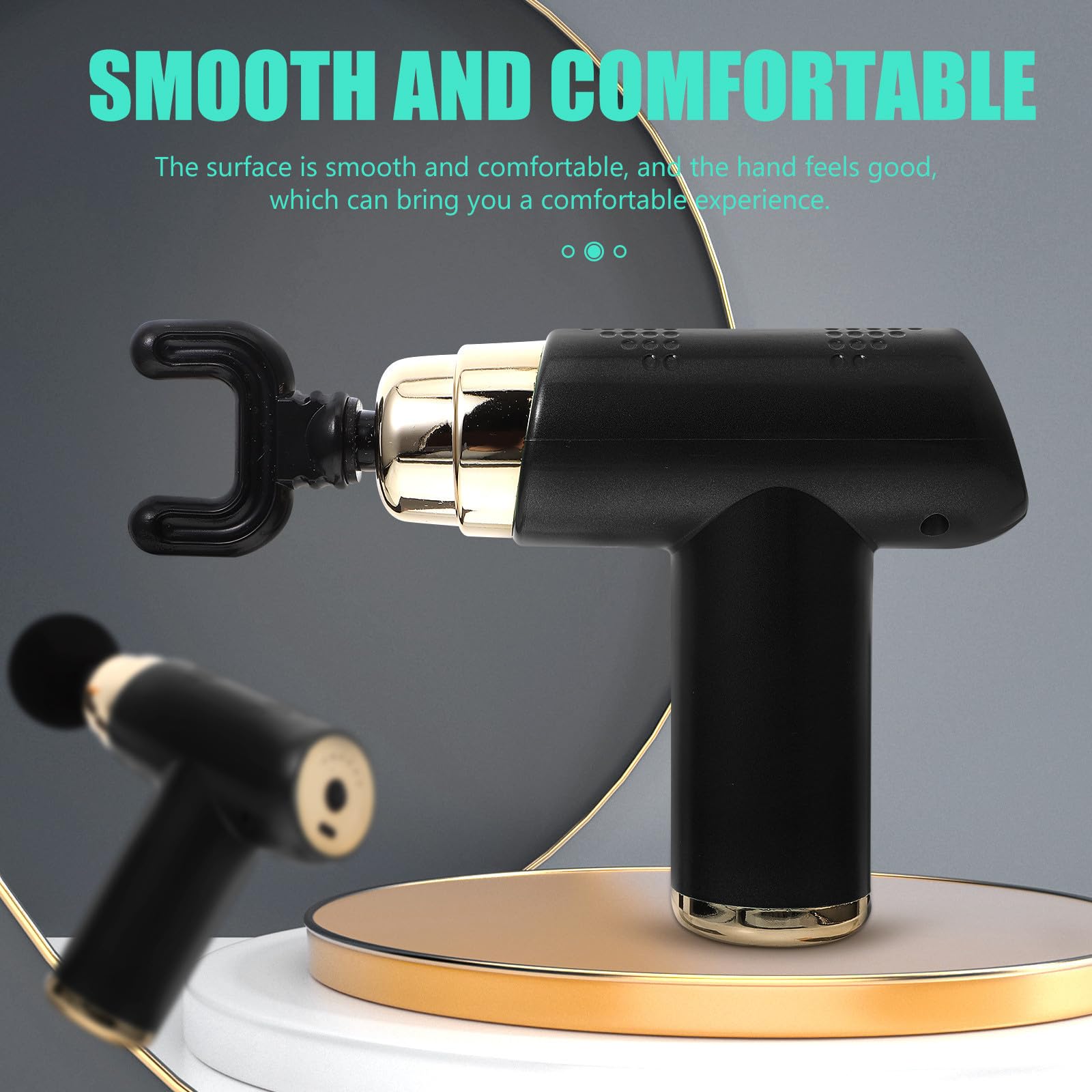 HOMSFOU Masajeador Corporal Eléctrico Mini 4 Cabezales y 6 Velocidades para Relajación Muscular y Alivio, Batería 1200mah Adecuado para Después del Ejercicio