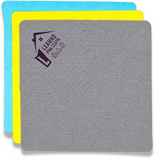 Leavaq PVA Microfiber Cleaning Cloth 3-Pack — Streak-Free Shammy Towel, Super Absorbent Chamois Cloth for Kitchen, Glass, Mirror, Bathroom | No Chemicals Needed | Reusable 12"x12"