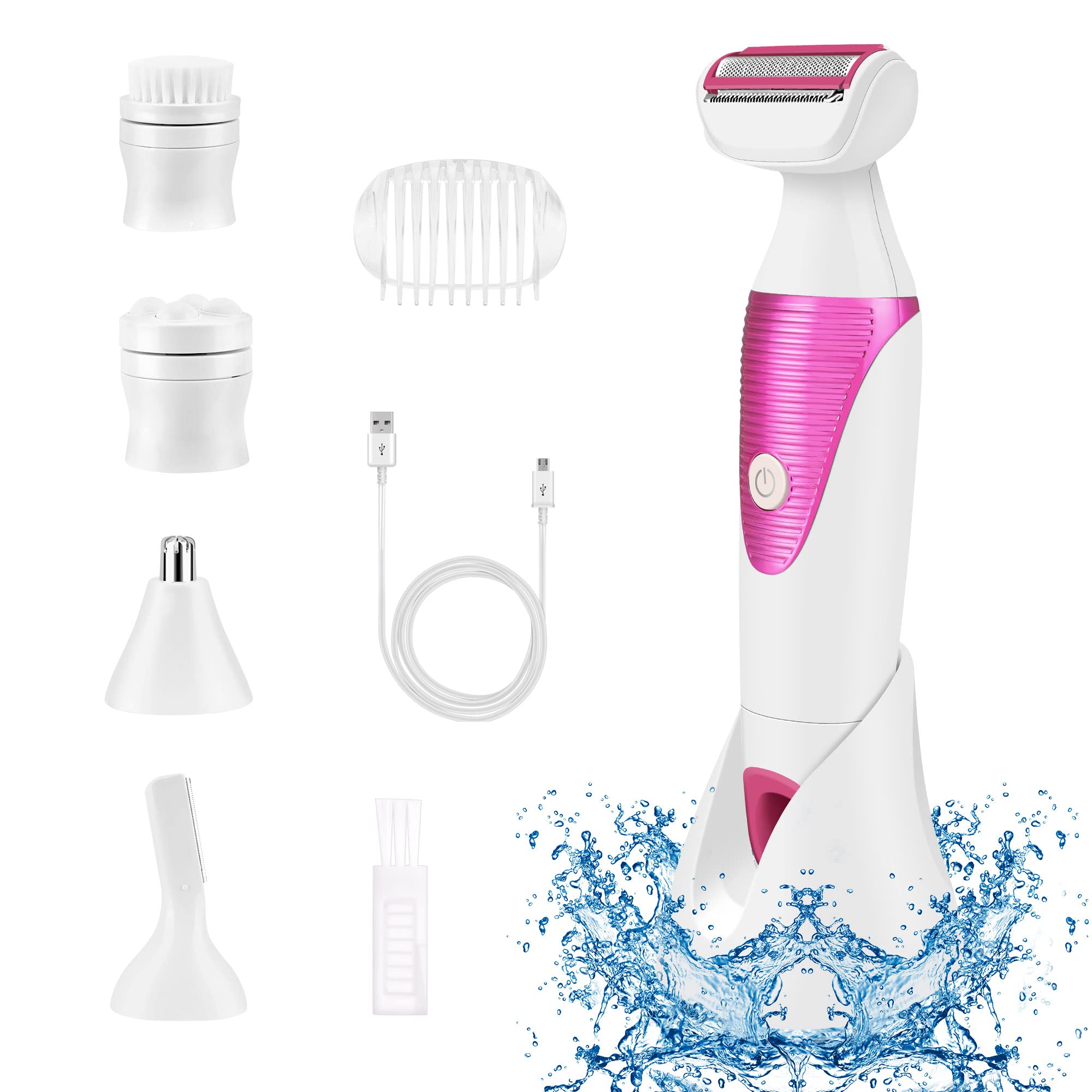 Buy NETB 5 in 1 Electric Lady Razor for Painless Bikini Trimmer, Pubic