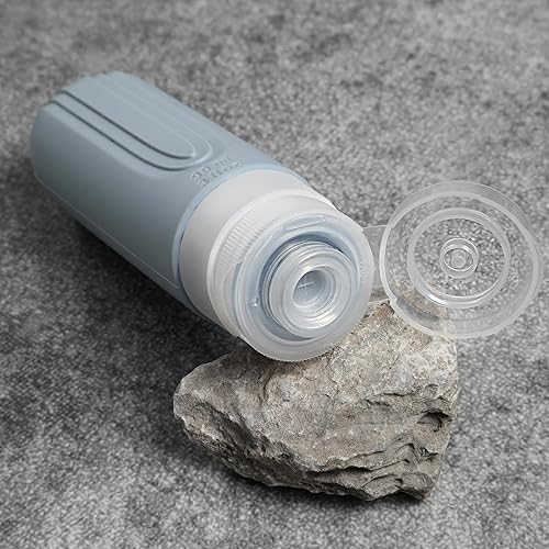 Miniatura 5 de CHEODIN Botellas de viaje para artículos de tocador, paquete de 5 contenedores de tamaño de viaje aprobados por la TSA, Negro