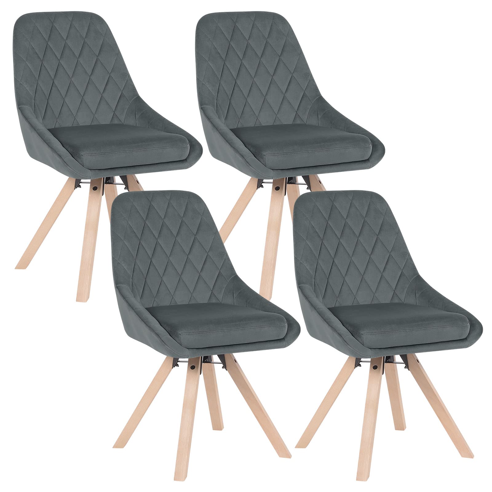 WOLTU Drehbare Esszimmerstühle 4er Set, Küchenstühle