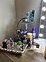 Calaytaly Makeup Organizer Countertop for Vanity, 3 Tier Bathroom Bedroom Counter Skincare Organizer Cosmetic Display Shelf Vanity Accessories for Women Multi-Purpose Metal Storage Rack for Home, Office