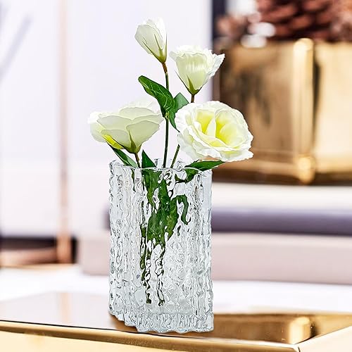 Miniatura 8 de Aoderun Jarrón de cristal de cristal, jarrón grande resistente para mesa de comedor, cocina, oficina, hogar, estante, boda, sala de estar, centros