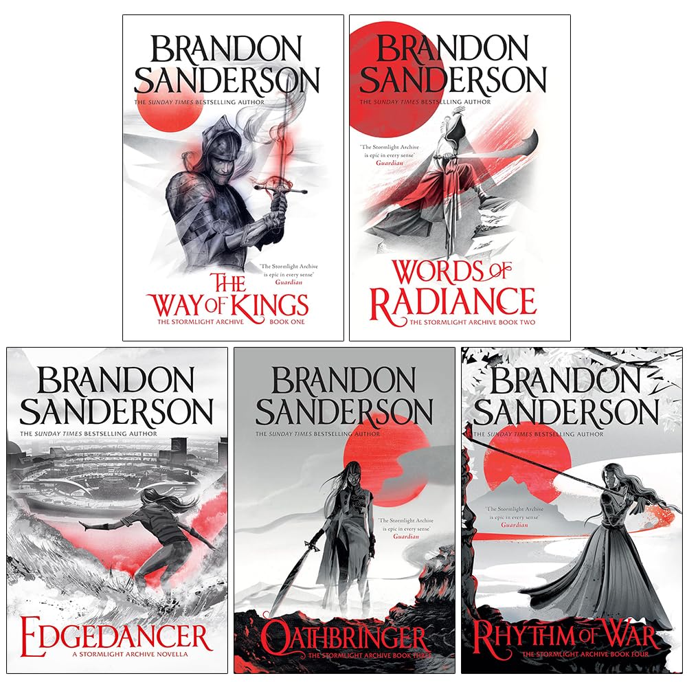 The Stormlight Archive Series 6 Books Collection Set by Brandon Sanderson (Words of Radiance Part 1 & 2, The Way of Kings Part 1 & 2 & Oathbringer Part 1 & 2)