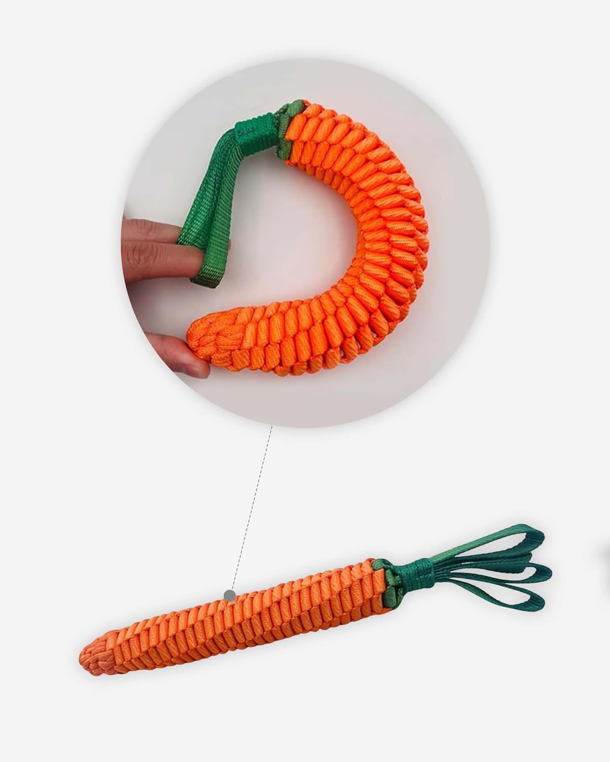 Dog Rope Tug Toy, Carrot Design, for Medium & Large Dogs, Dental Chewing Toy