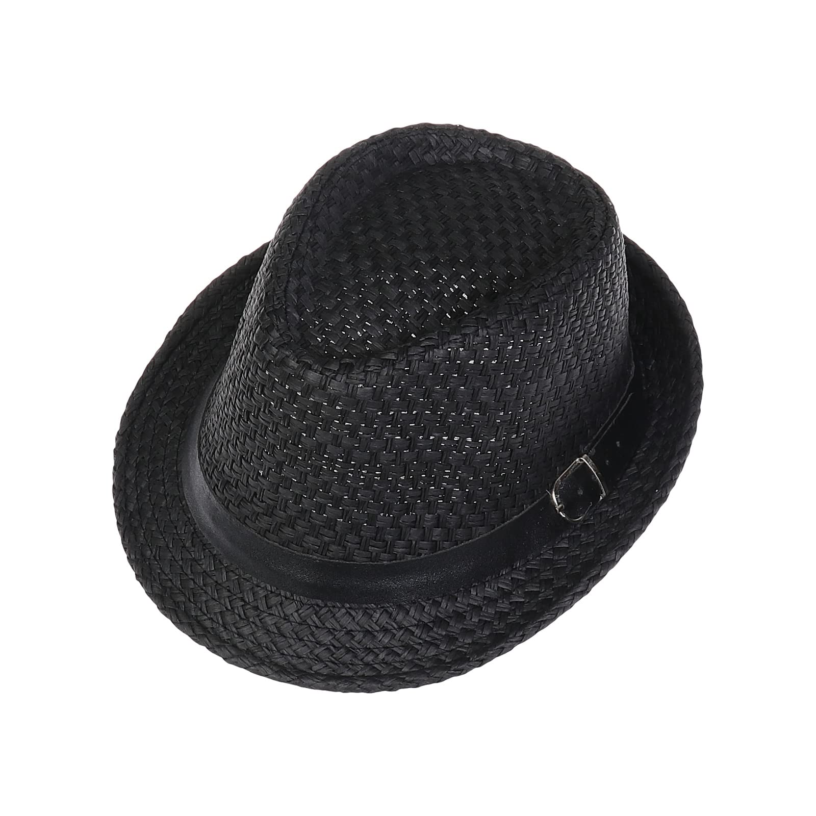 JK Home Sombreros hawaianos de paja Fedora para hombres y mujeres, unisex, Trilby Panamá, verano, sol, jazz, disfraz, gorra de fiesta
