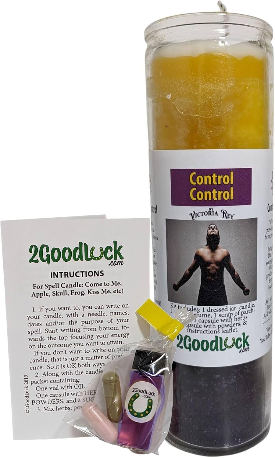 Victoria Rey Control Dressed Candle Kit - Veladora Kit Control