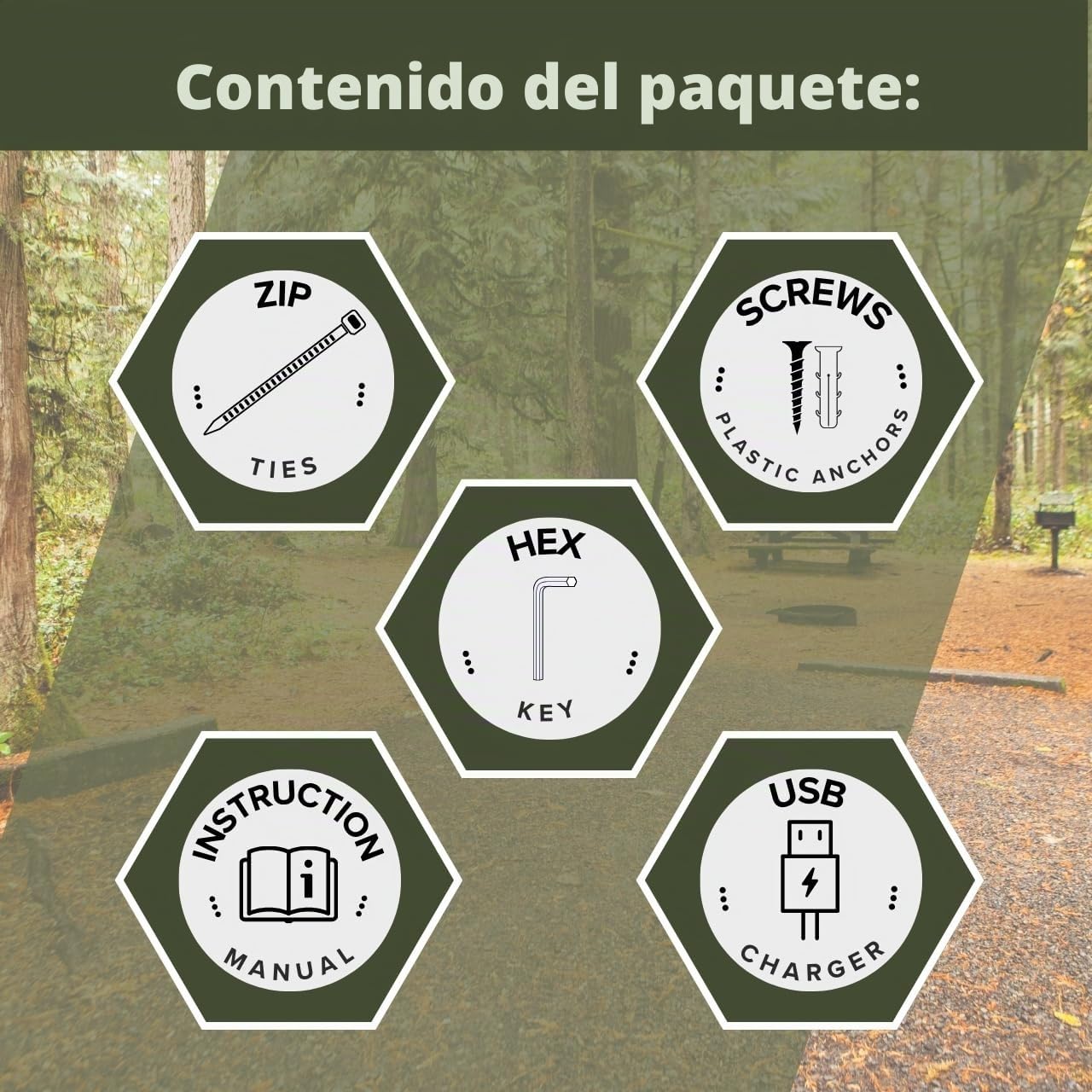 Alarma perimetral con cable Tactiko 2.0, 129 dB recargable – Alambre de Kevlar de 24.4m, solar/USB, resistente a la intemperie, disuasorio de osos para acampada, propiedad, seguridad del hogar (1
