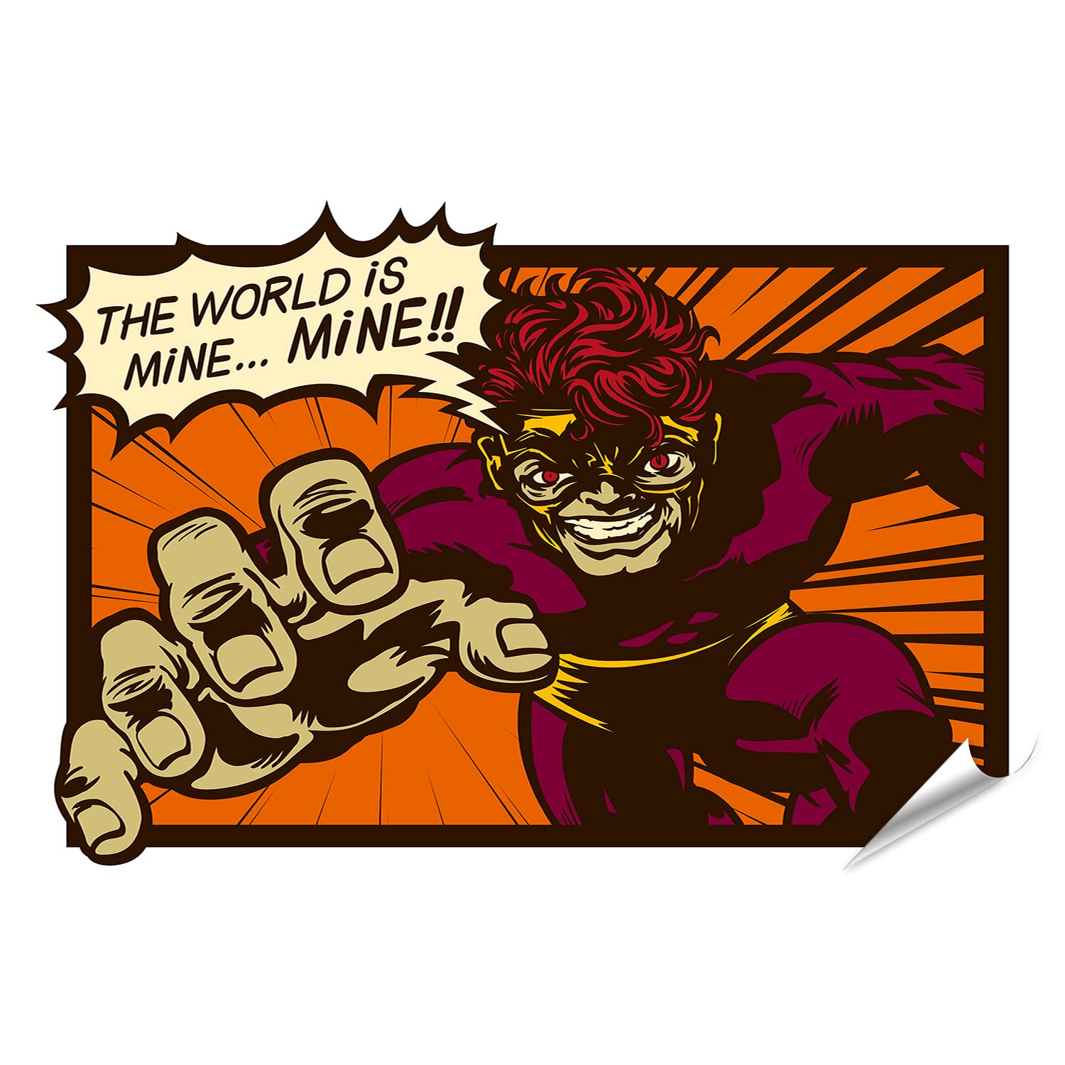 islandburner Prime XXL Imagen Póster Retro Comics Supervillano Intriga Mal Plan Para Gobernar El Mundo V Imágenes Premium Impresión fotográfica