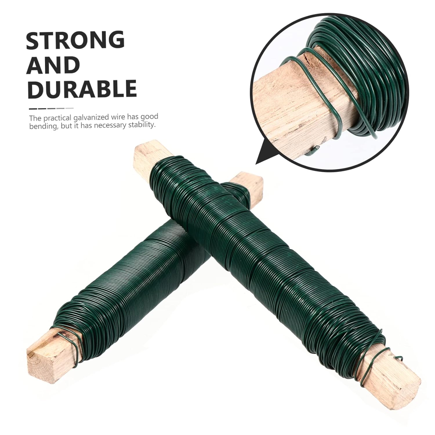 3Pcs Bendable Floral Iron Wires Soft Coated Crafting Wire for Bouquets for Flower Arrangements and Creative Projects