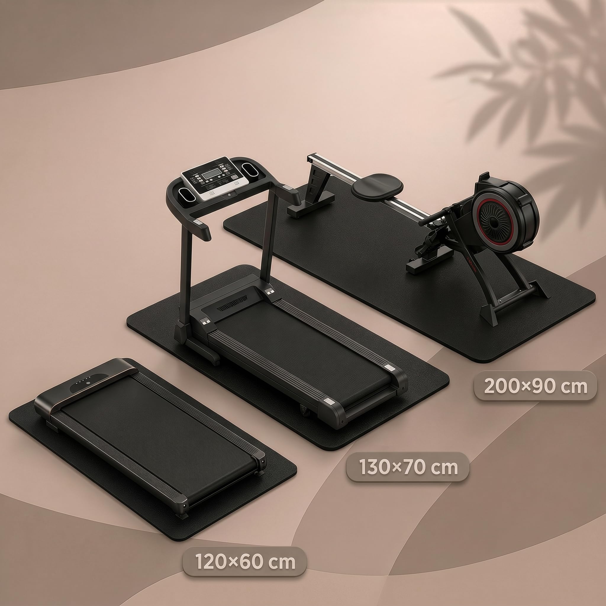 Floordirekt Sparta - Esterilla antideslizante para fitness y cinta de correr, bicicleta elíptica y equipo de fitness, absorción de impactos