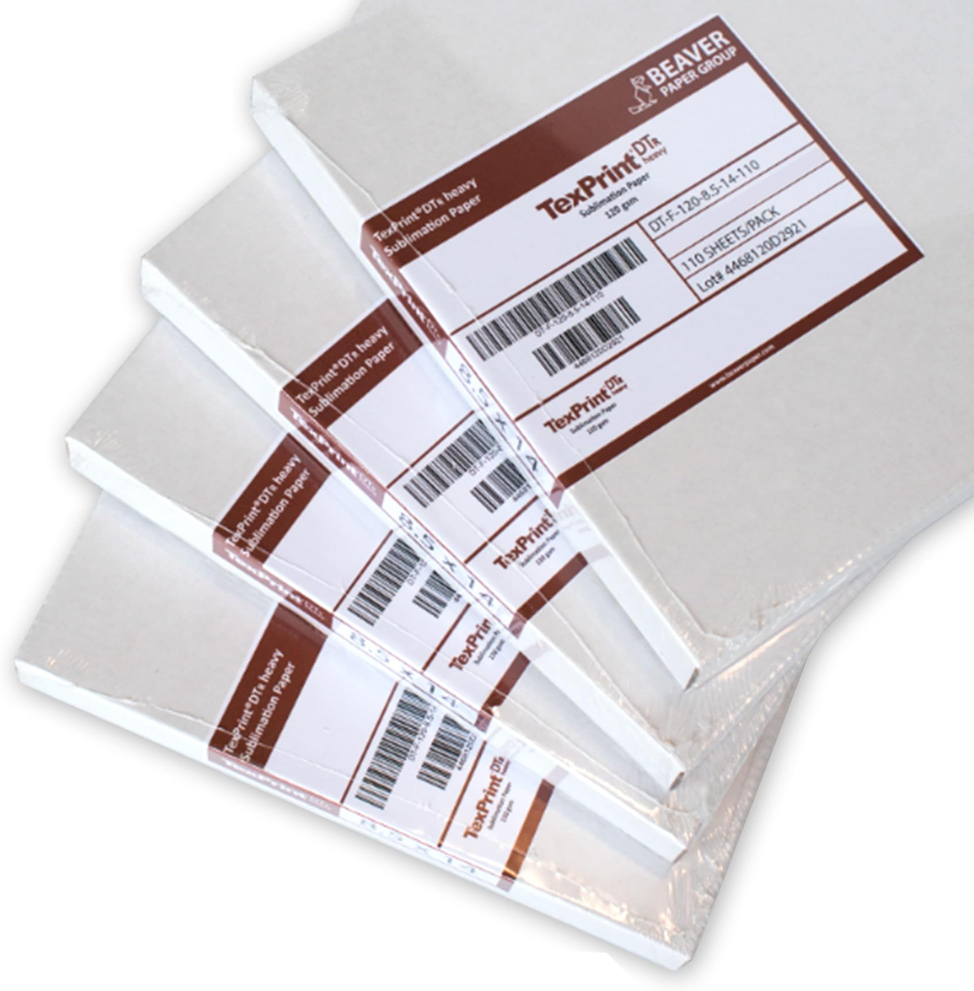 Beaver TexPrint DT Heavy -Replaces R- for Ricoh and Virtuoso All-Purpose High Release Sublimation Transfer for Dye Sublimation, SawGrass Approved Sublimation Paper, 110 Sheet Pack (8.5" x 11", Inches)