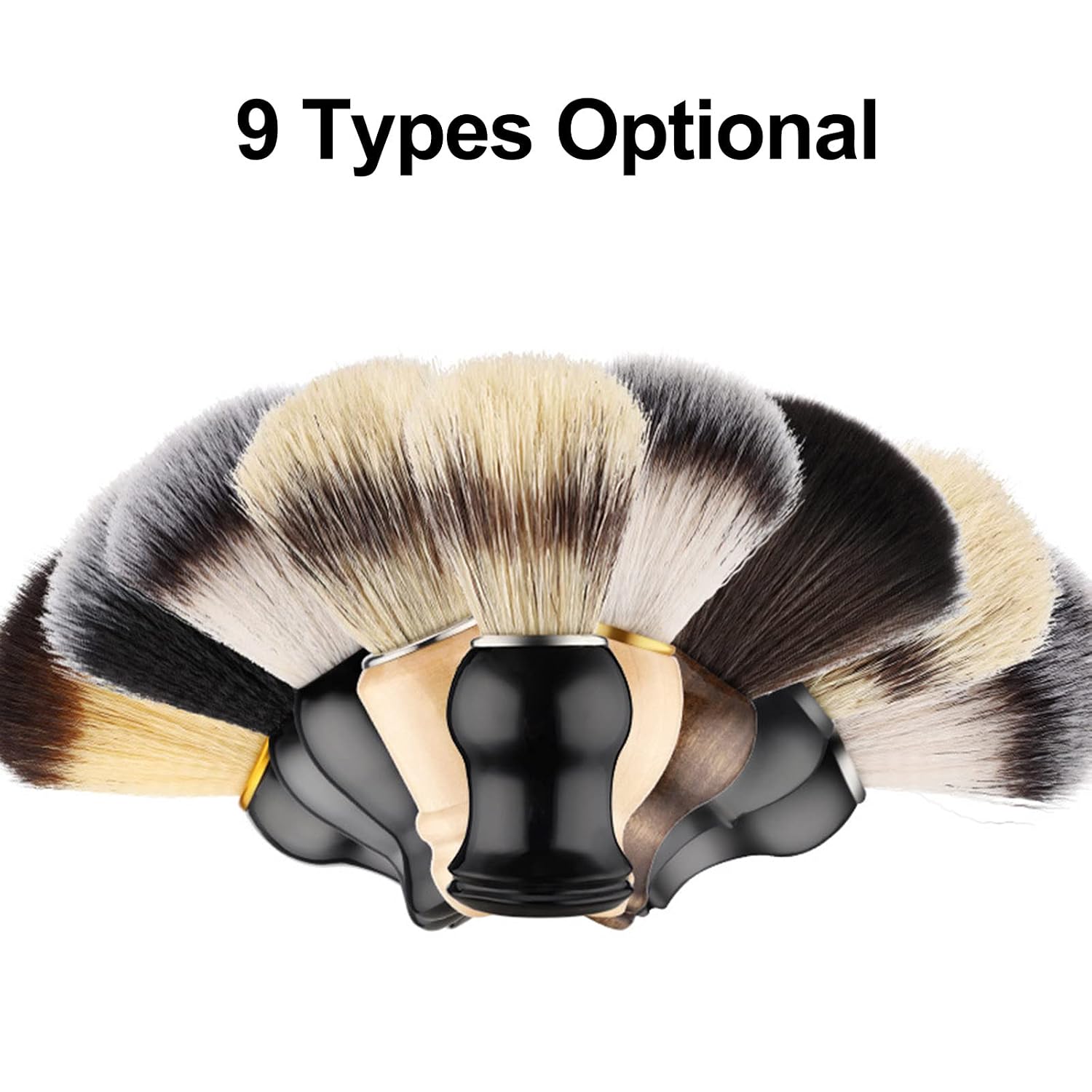 Dioche Beard Brush, Nylon Shaving Tool with Non Slip Handle, Creates Rich Lather for a Comfortable Shave, Suitable for Your Beard and Mustache, Easily Fits in Toiletry Bag, for Home Use