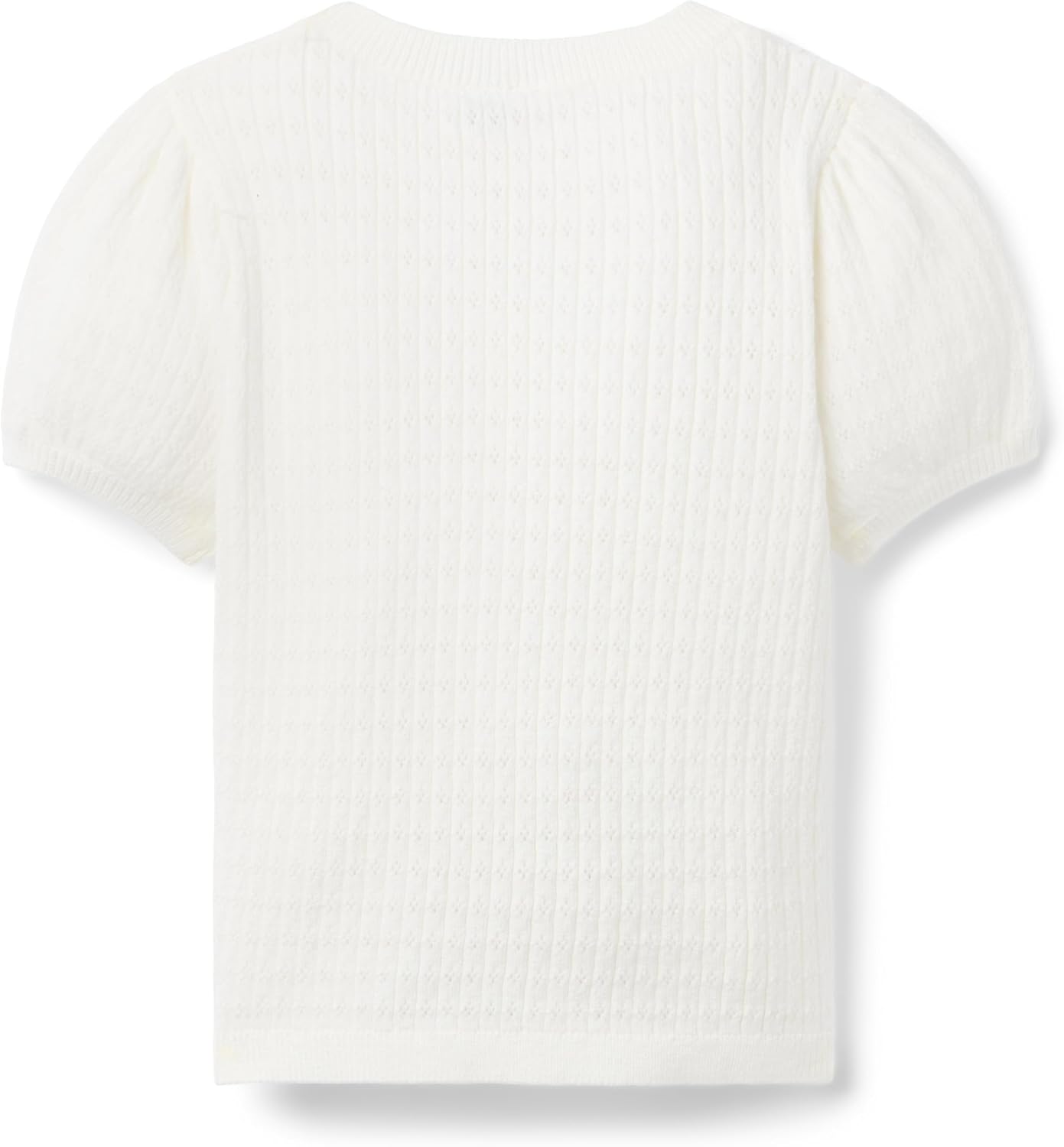 Janie and Jack Girls' Pointelle Puff Sleeve Top