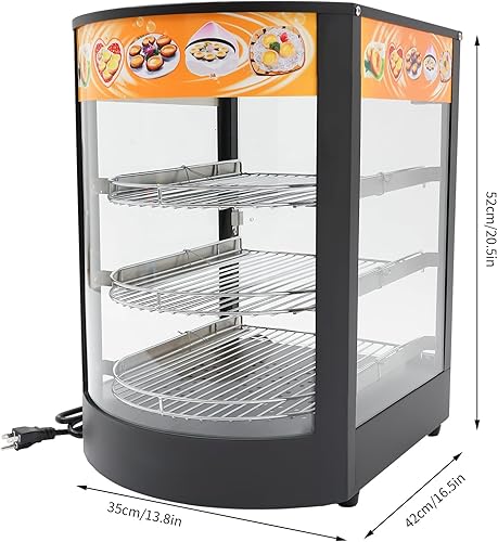 Miniatura 5 de Calentador de alimentos comercial de 3 niveles de 800 W, calentador de alimentos eléctrico para catering, máquina de calentamiento para uso