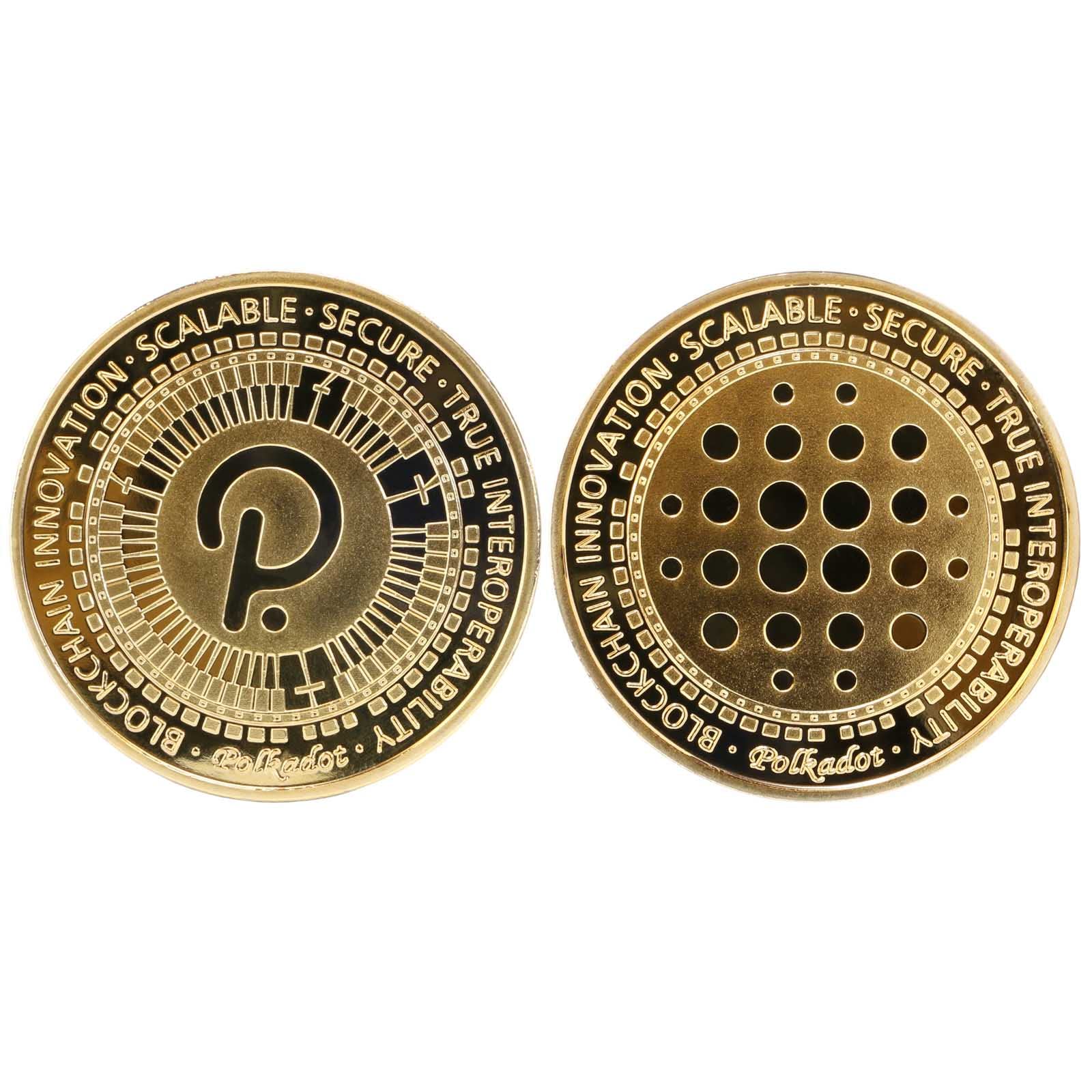 Amazon.com: PANDAPOLIS Gold Polkadot Coin Set Crypto Coins Commemorative  Golden DOT Coin Collector Gifts (Buy One Get One Silver Potkadot Coin) :  Office Products