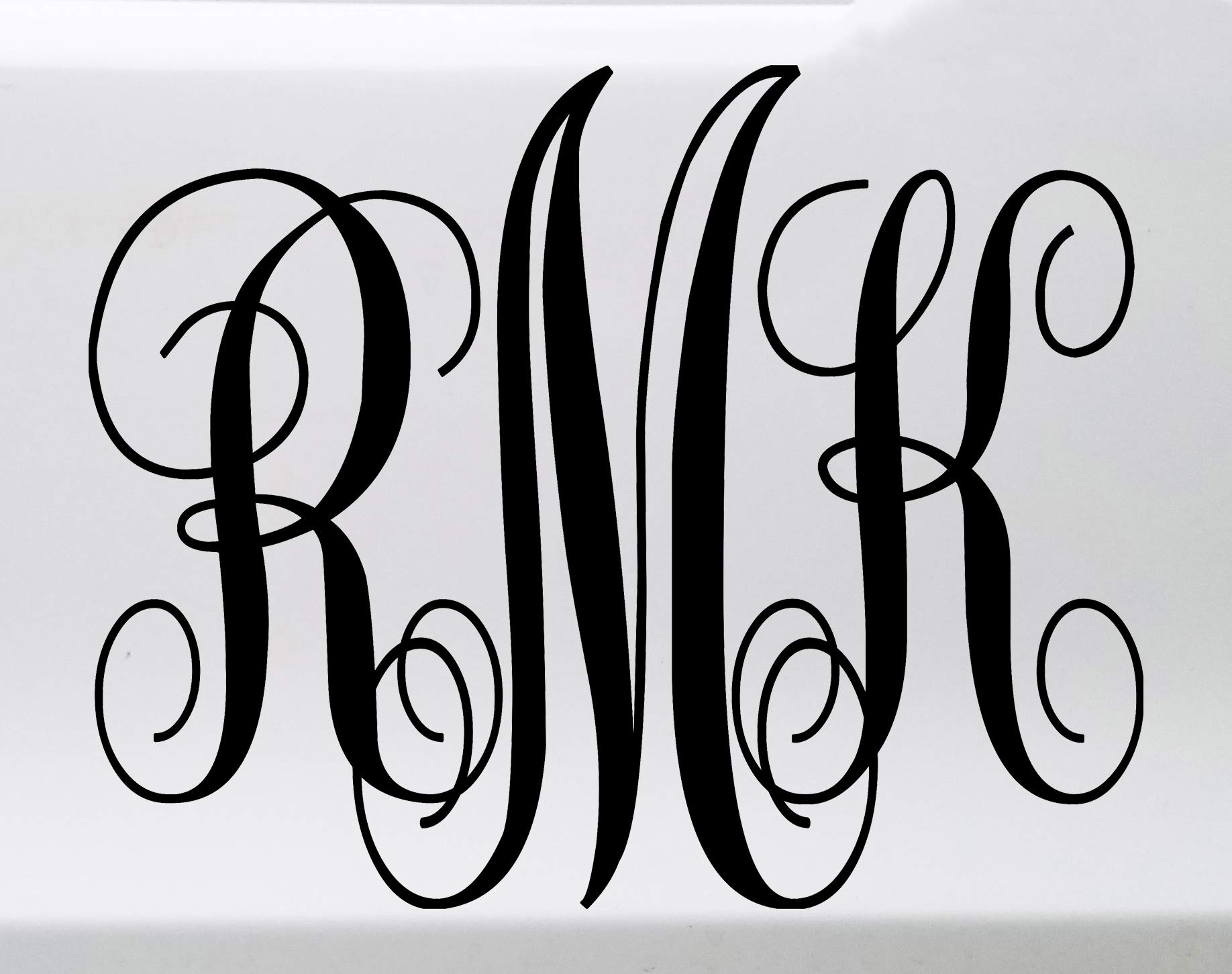 Minglewood Trading Yellow - Monogram Vinyl Decal - Three Initials - Car Truck Laptop Wall - Traditional - Die Cut Sticker - 5w x 4h inches