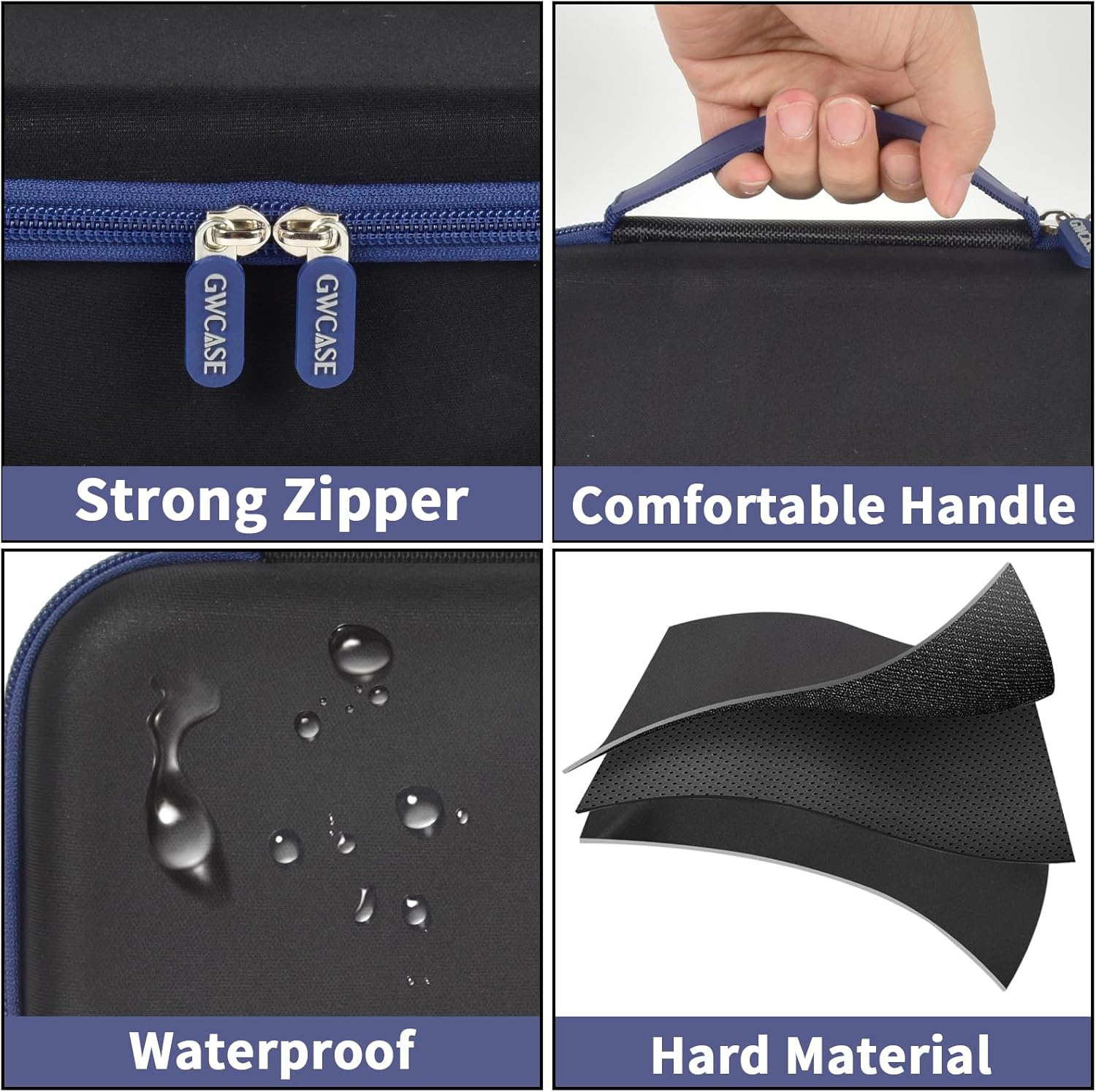 Case Compatible with Brother for P-Touch PTM95/ PT90/ PT45M Handy Label Maker, Storage Holder Carrying Organizer Bag for Label Tapes, AC Adapter, Charging Cables, Batteries, Black (Box Only) - Image 4