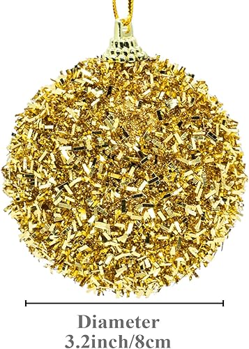 Miniatura 5 de 12 adornos de bola de Navidad de 2.36 pulgadas, bolas de Navidad blancas inastillables, decoración de árbol de Navidad, bolas colgantes brillantes