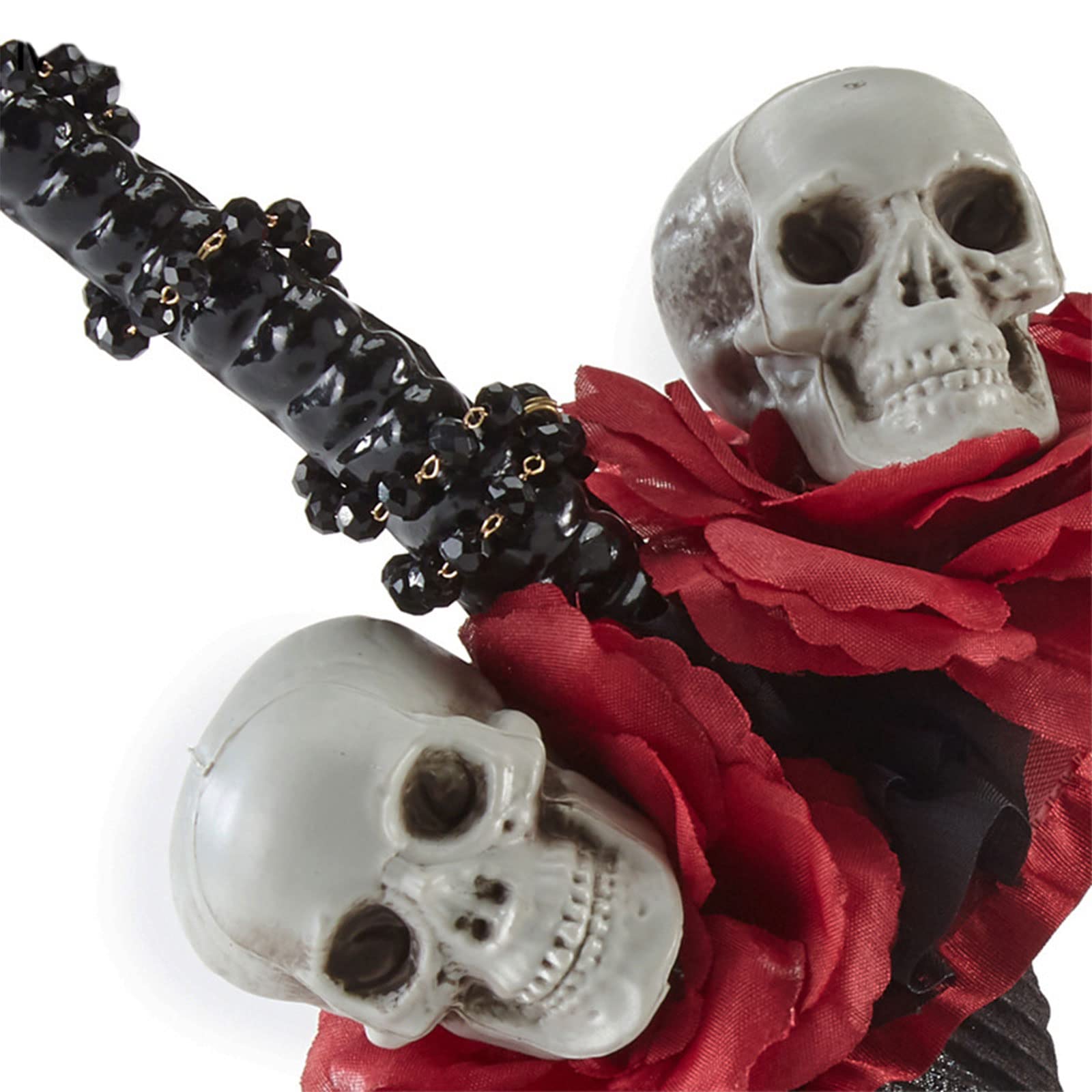 Cerchietto per capelli, corno di Halloween, diademi e corone con teschio, antilope, retrò, fiore nero