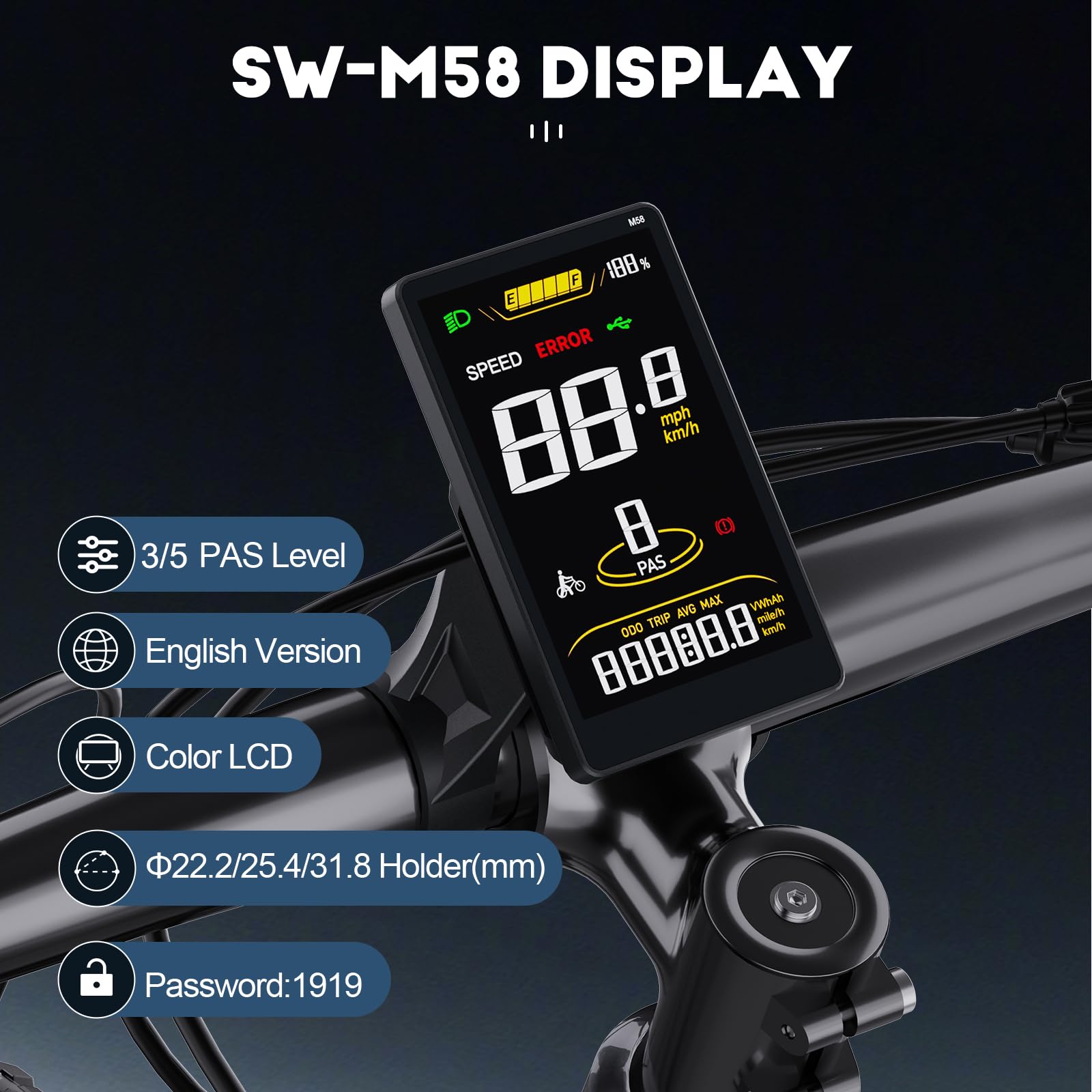 Kit Conversione E-Bike 48V 1000W – Motore Centrale TSDZ16 Con Sensore Di Coppia, Display LCD, Batterie Opzionali 13-20Ah, Per Bici Con BB68-73mm