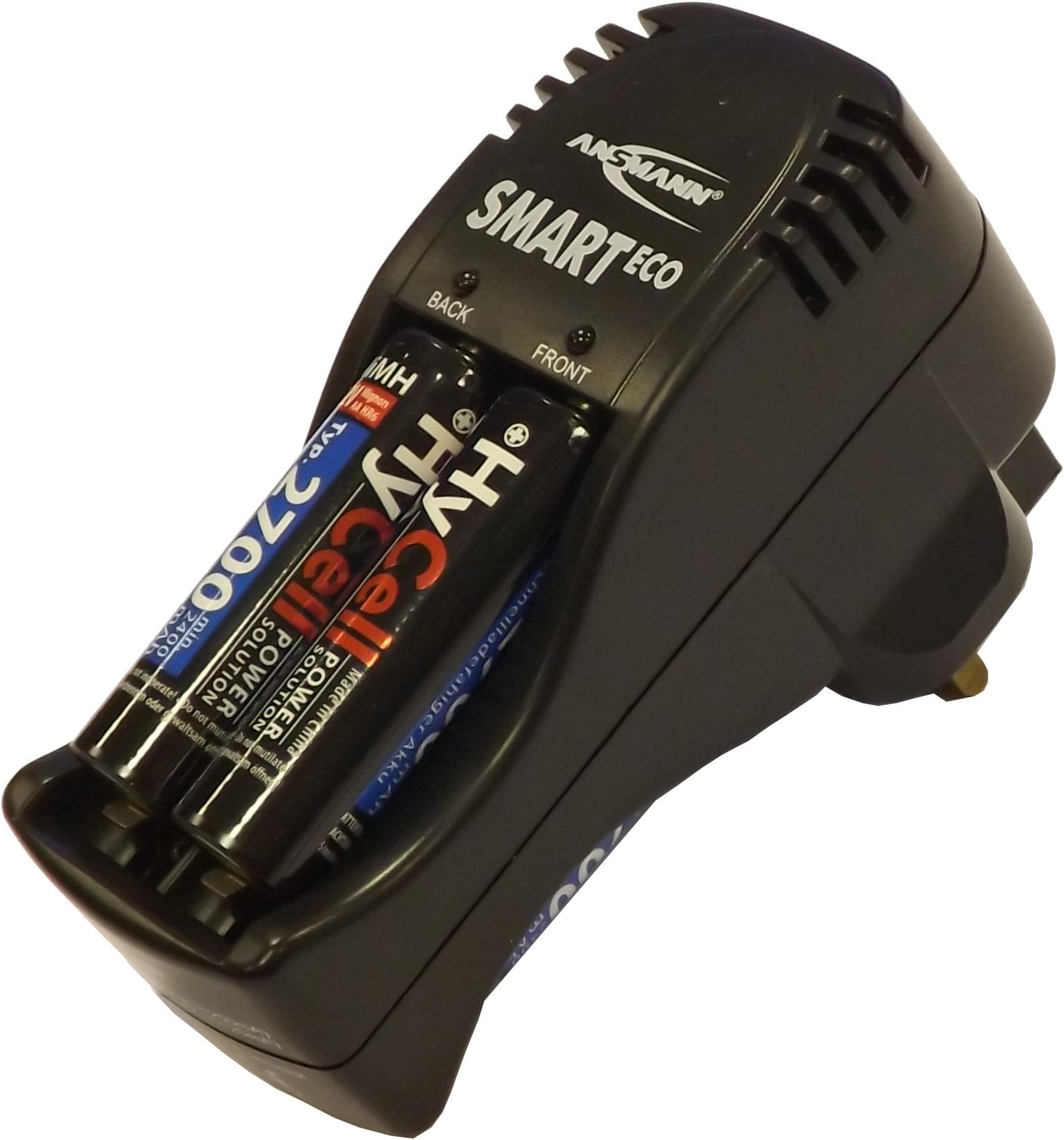 HYCELL Smart Eco Charger Set | For charging AA & AAA rechargeable batteries | with 4 x AA NiMH 2700 mAh capacity batteries, ideal for phone handsets, games consoles | great value overnight charger