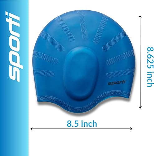 Miniatura 7 de Sporti Gorro de natación de silicona con protección auditiva sólida
