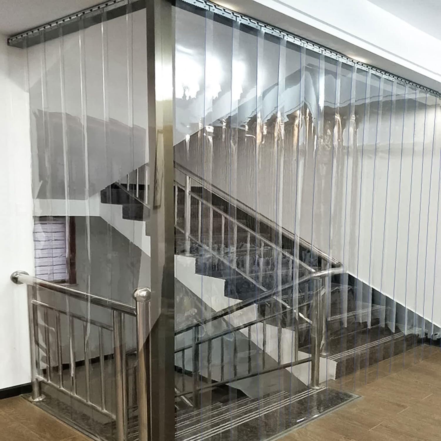Cortina De Tiras De Plástico, Espesor 2 Mm, Kit De Tiras De Puerta Transparente De PVC, Totalmente Preensamblada, Fácil De Limpiar, Personalizable, for Granja De Puertas De Almacén De Pasillo (0.15x2.