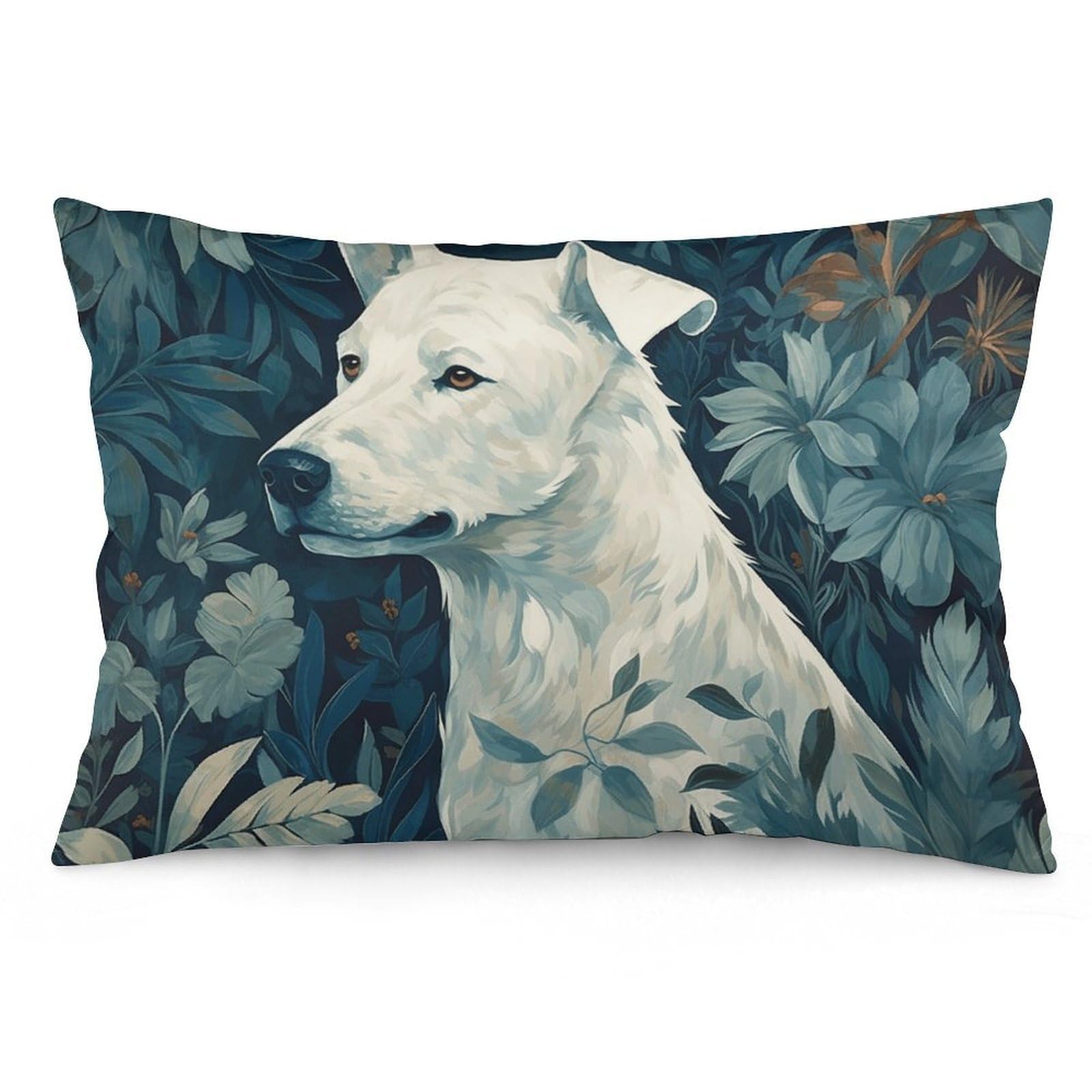 2 Pack Pillow Cases for Hair and Skin, Soft Breathable Pillow Case Covers with Hidden Zipper, Dog in Grass Pillowcase 20"x30" Pillow Covers for Sleeping Gift