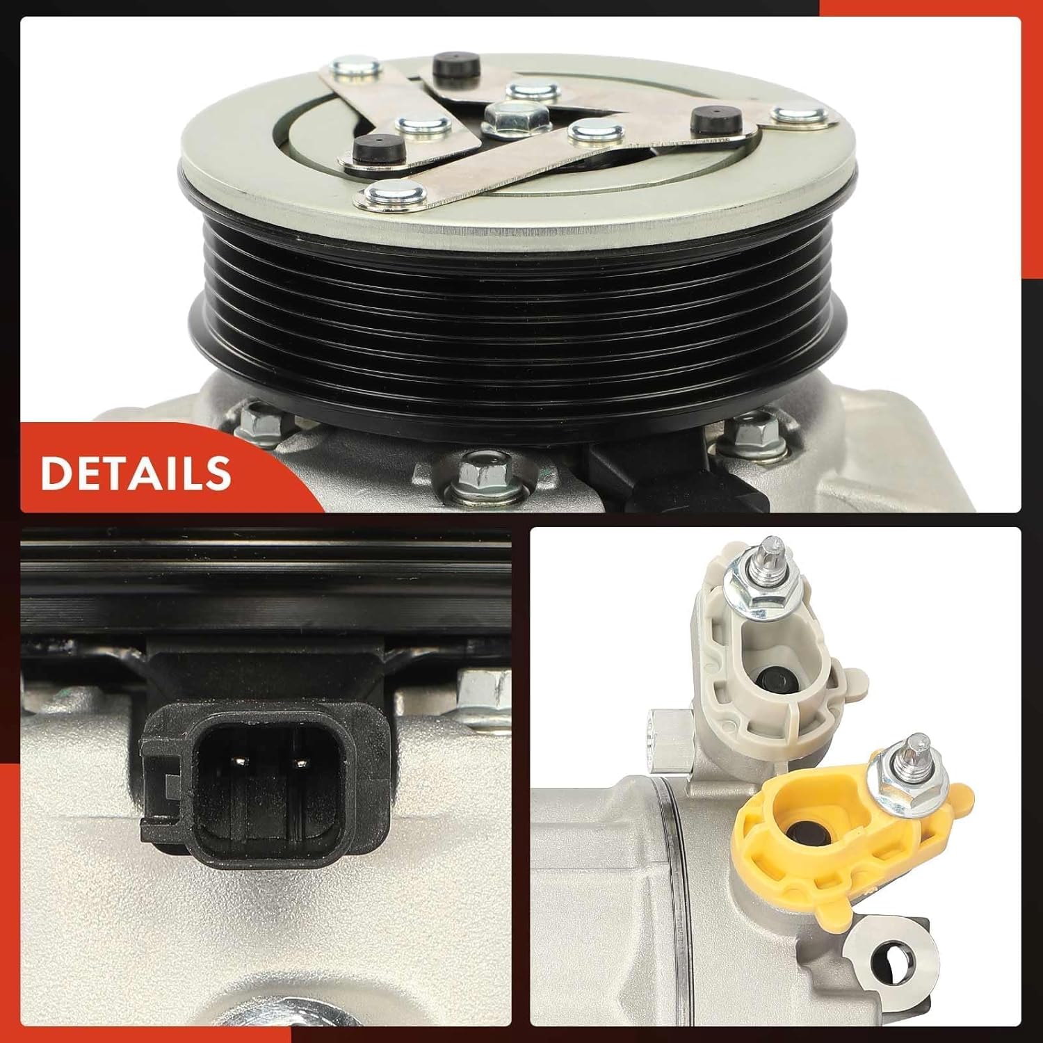 A-Premium Air Conditioner AC Compressor with Clutch Compatible with Ford EcoSport 1.0L 2018-2021